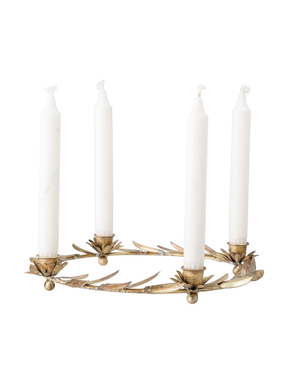 Candelabro Pippa, Metal recubierto, Latón, Ø 30 x Al 5 cm