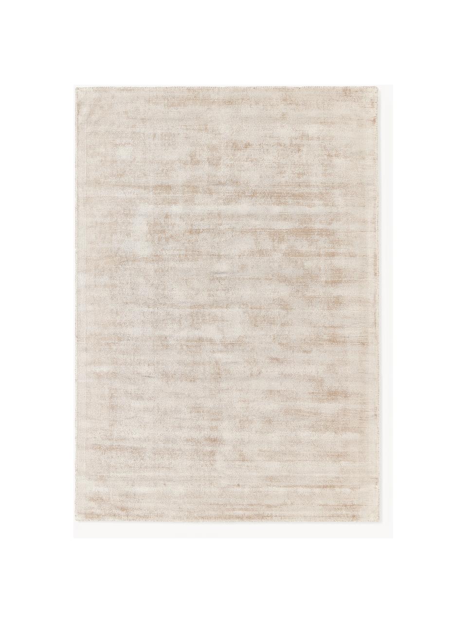 Tapis en viscose tissé main Jane, Beige clair, larg. 300 x long. 400 cm (taille L)