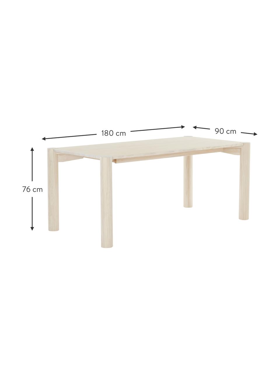 Stół do jadalni z drewna sosnowego Nyhamn, Drewno sosnowe, Jasne drewno sosnowe, S 180 x W 76 cm