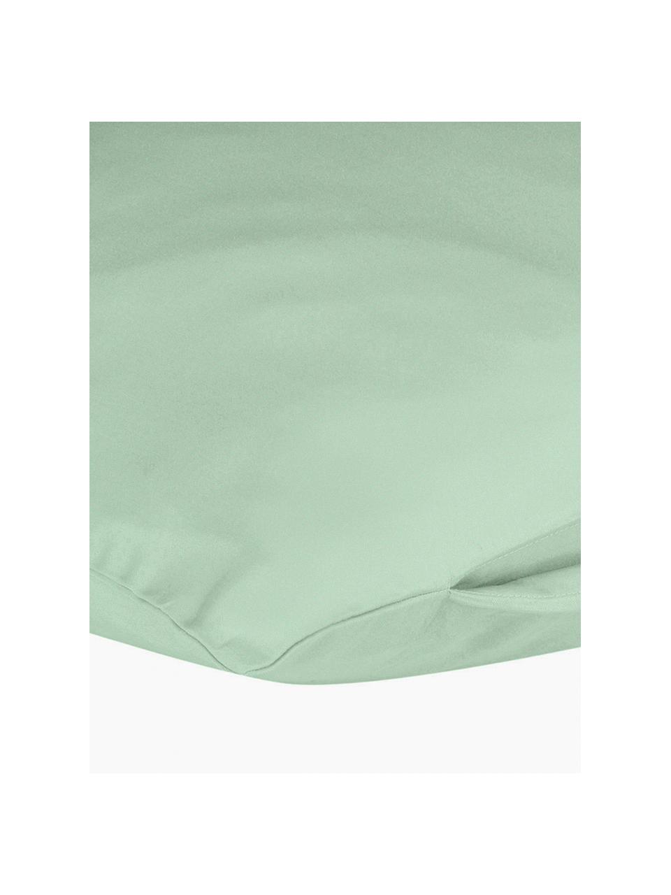 Taie d'oreiller 65x65 satin de coton Comfort, 2 pièces, Vert sauge, 65 x 65 cm