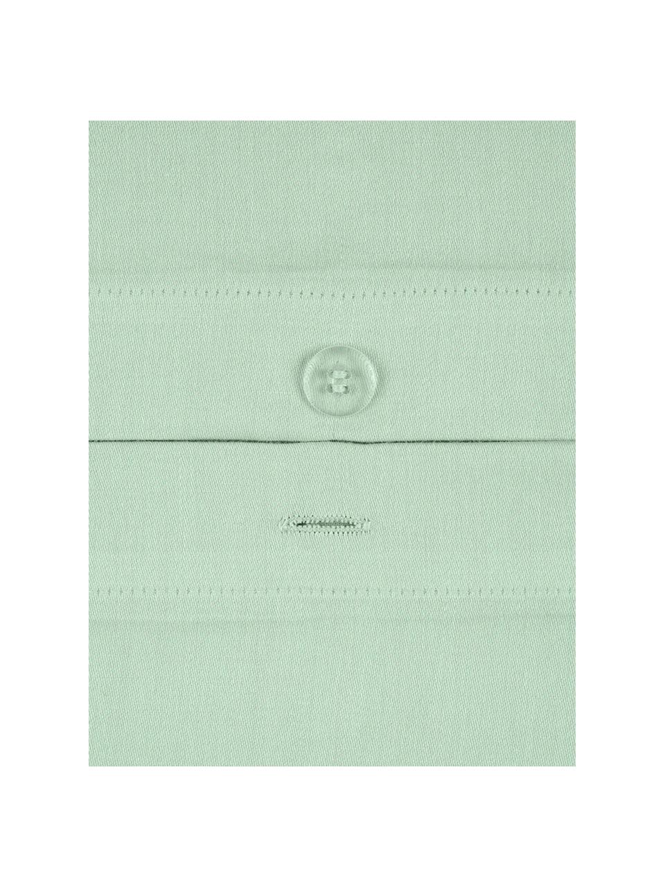 Taie d'oreiller 65x65 satin de coton Comfort, 2 pièces, Vert sauge, 65 x 65 cm