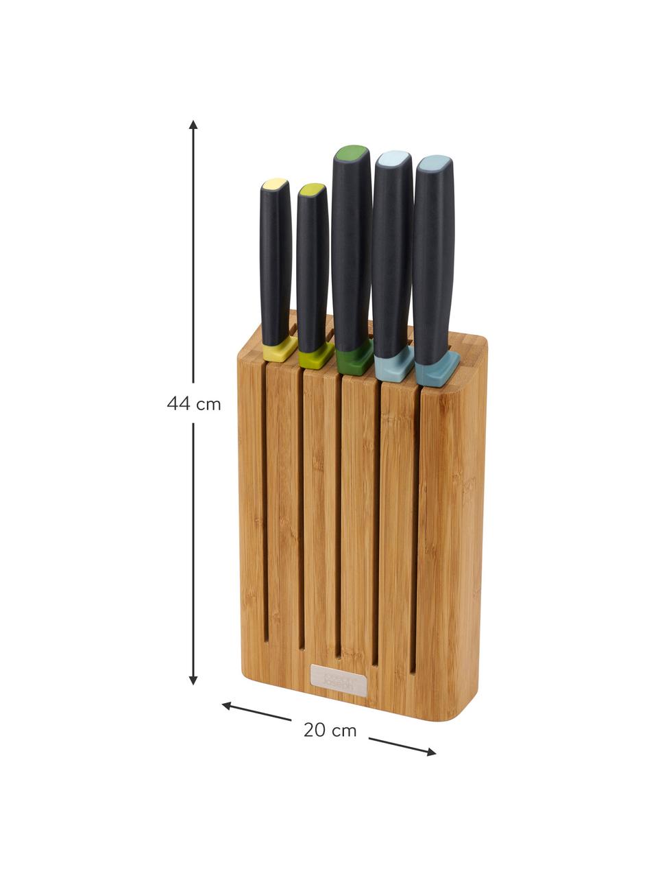Set de cuchillos Elevate, 5 cuchillos., Cuchillo: acero inoxidable, Marrón claro, negro, multicolor, Set de diferentes tamaños