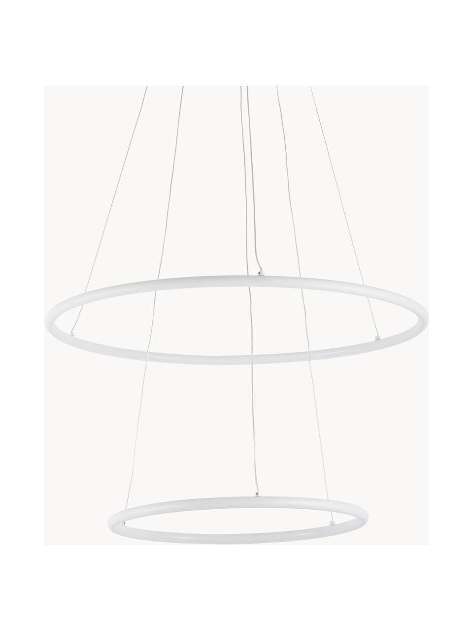 Grote LED hanglamp Orion, Lampenkap: gecoat metaal, Diffuser: acryl, Wit, Ø 60 cm