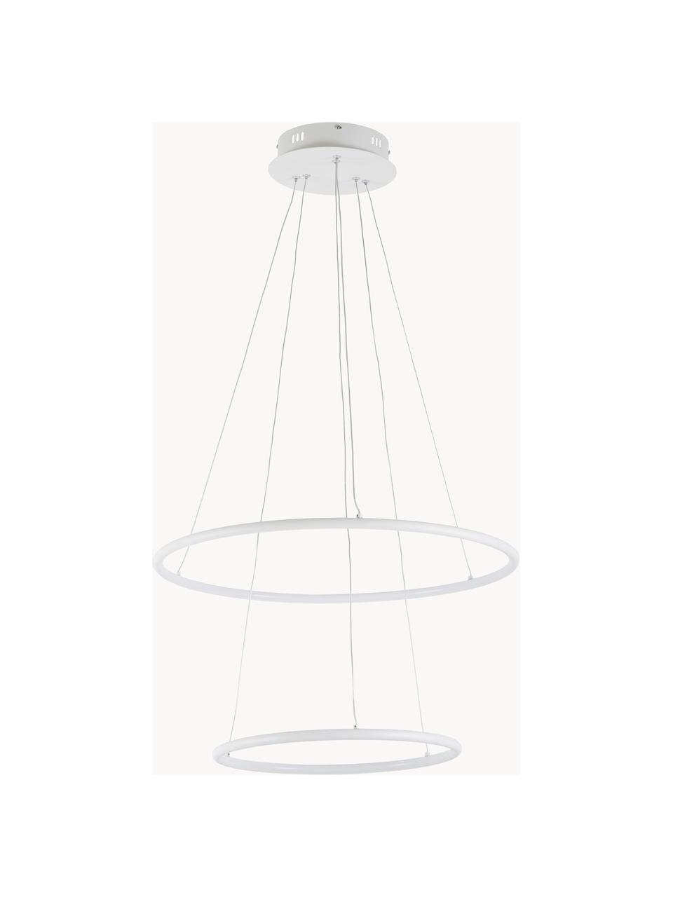 Lampada a sospensione grande a LED Orion, Paralume: metallo rivestito, Baldacchino: metallo rivestito, Bianco, Ø 60 cm