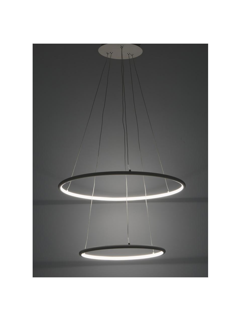 Lampada a sospensione grande a LED Orion, Paralume: metallo rivestito, Baldacchino: metallo rivestito, Bianco, Ø 60 cm