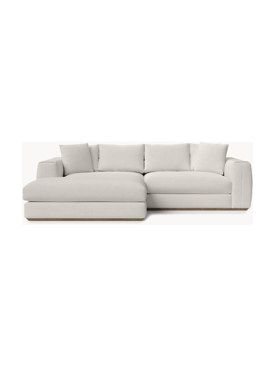 Ecksofa Vienna (4-Sitzer), Bezug: 100 % Polyester Der strap, Webstoff Beige, B 284 x T 170 cm, Eckteil links