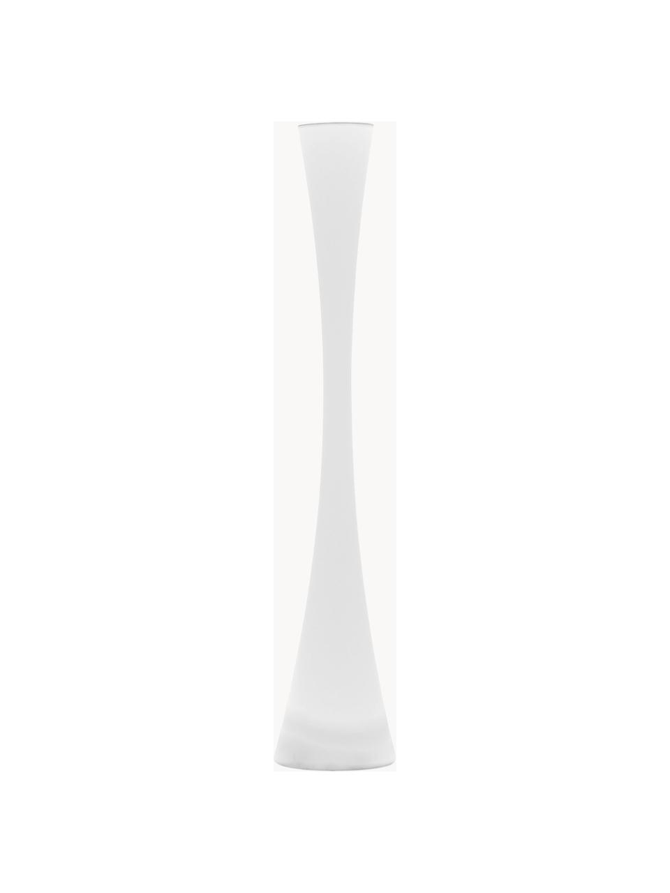 Lámpara de pie para exterior regulable Biconica, con mando a distancia, Plástico, Blanco, Al 195 cm
