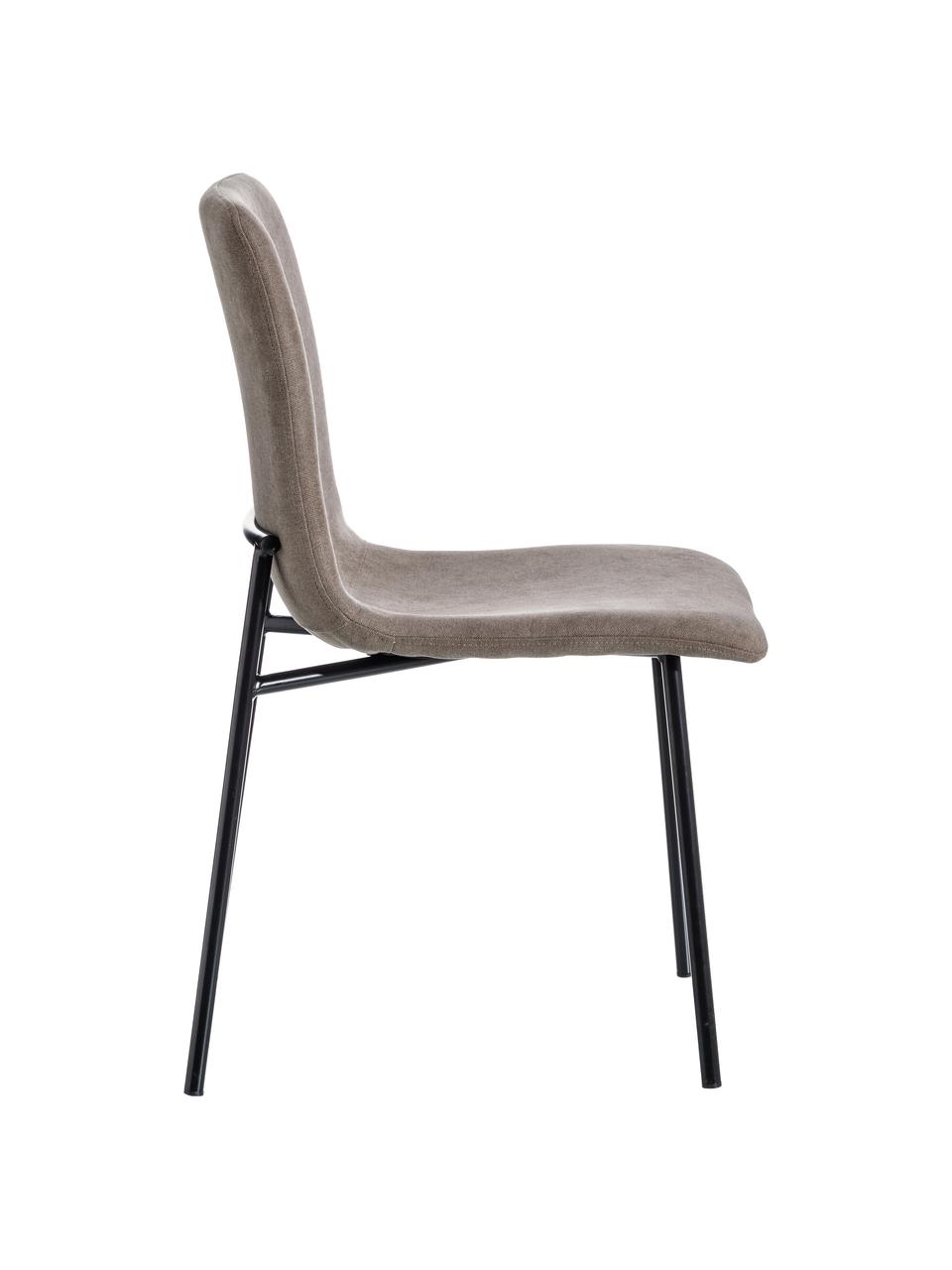 Krzesło tapicerowane Sofia, Tapicerka: poliester, Nogi: metal lakierowany, Brązowy, S 55 x G 45 cm