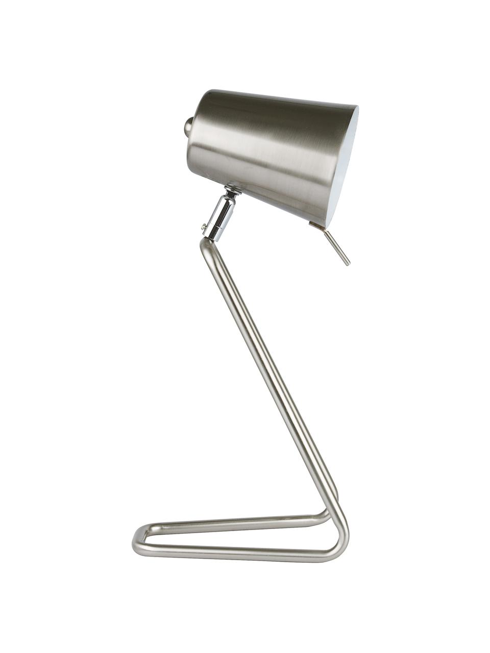Schreibtischlampe Zet in Silber, Lampenschirm: Metall, Lampenfuß: Metall, Silberfarben, 16 x 35 cm