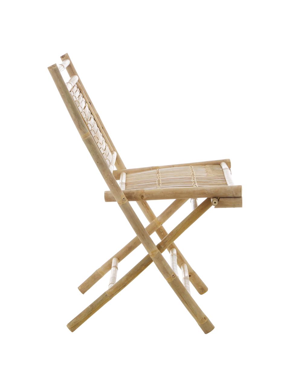 Chaises de jardin en bambou, pliantes Tropical, 2 pièces, Brun