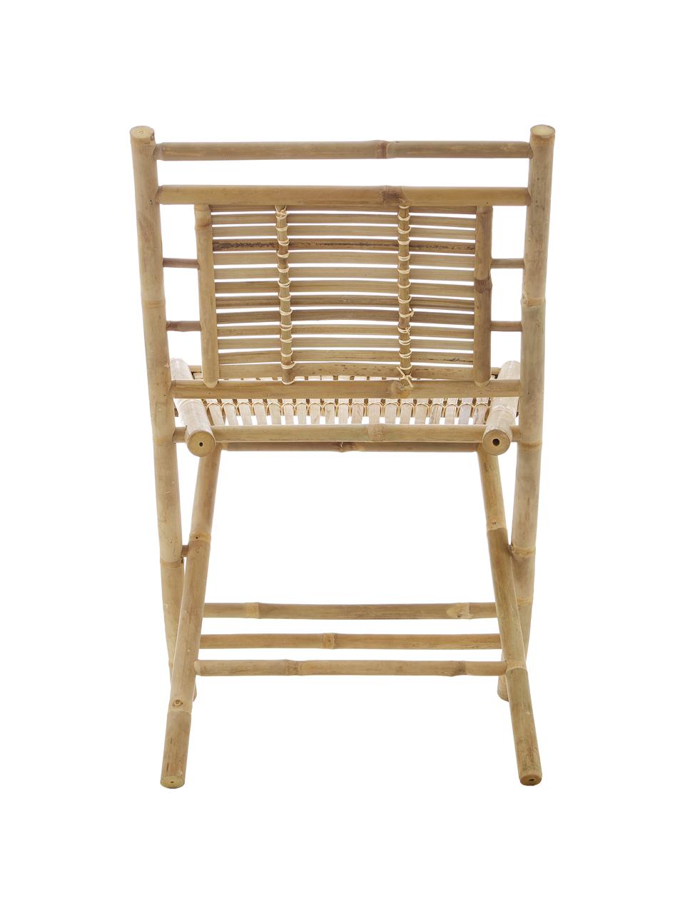 Krzesło składane ogrodowe z drewna bambusowego Tropical, 2 szt., Drewno bambusowe, Brązowy, S 45 x G 55 cm