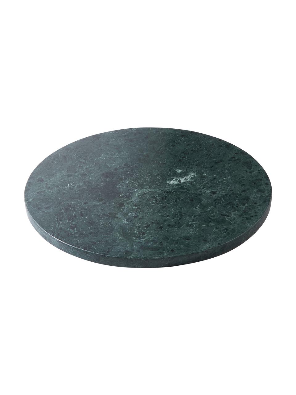 Decoratief dienblad Marble van marmer in groen, Marmer, Groen, Ø 30 cm