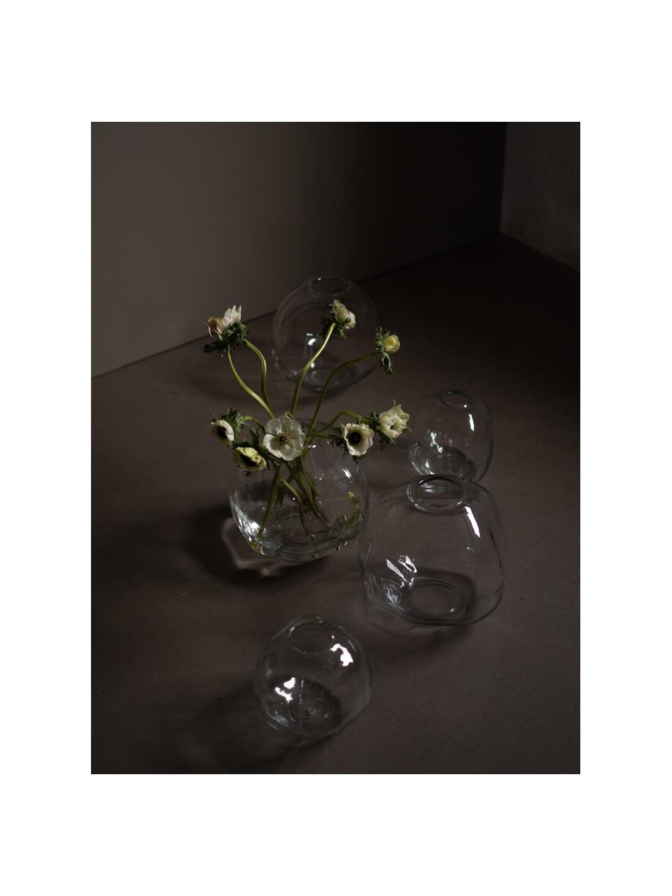 Skleněná váza Pebble, Ø 20 cm, Sklo, Transparentní, Ø 20 cm, V 20 cm