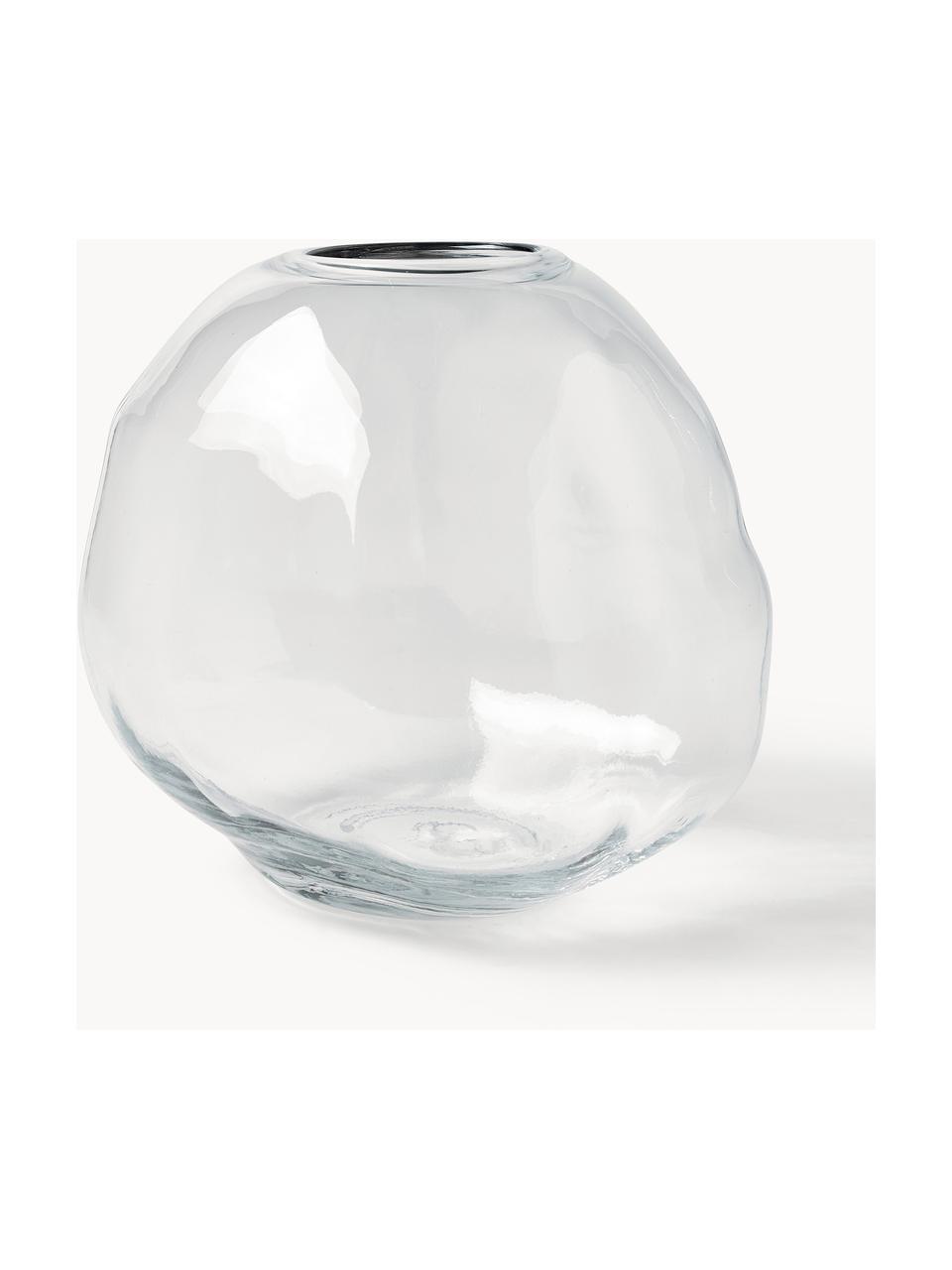 Glas-Vase Pebble, H 20 cm, Glas, Transparent, Ø 20 x H 20 cm