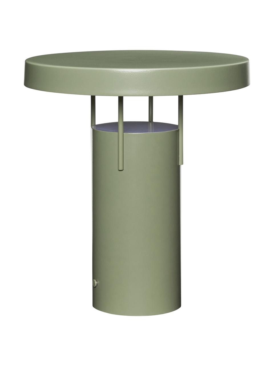 Dimbare outdoor tafellamp Bring Me met touch functie in groen, Gecoat staal, Groen, Ø 25  x H 28 cm
