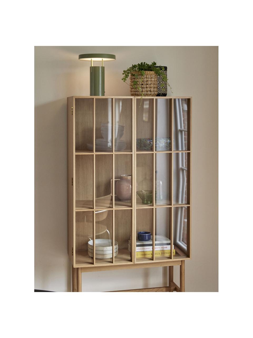 Dimbare outdoor tafellamp Bring Me met touch functie in groen, Gecoat staal, Groen, Ø 25  x H 28 cm