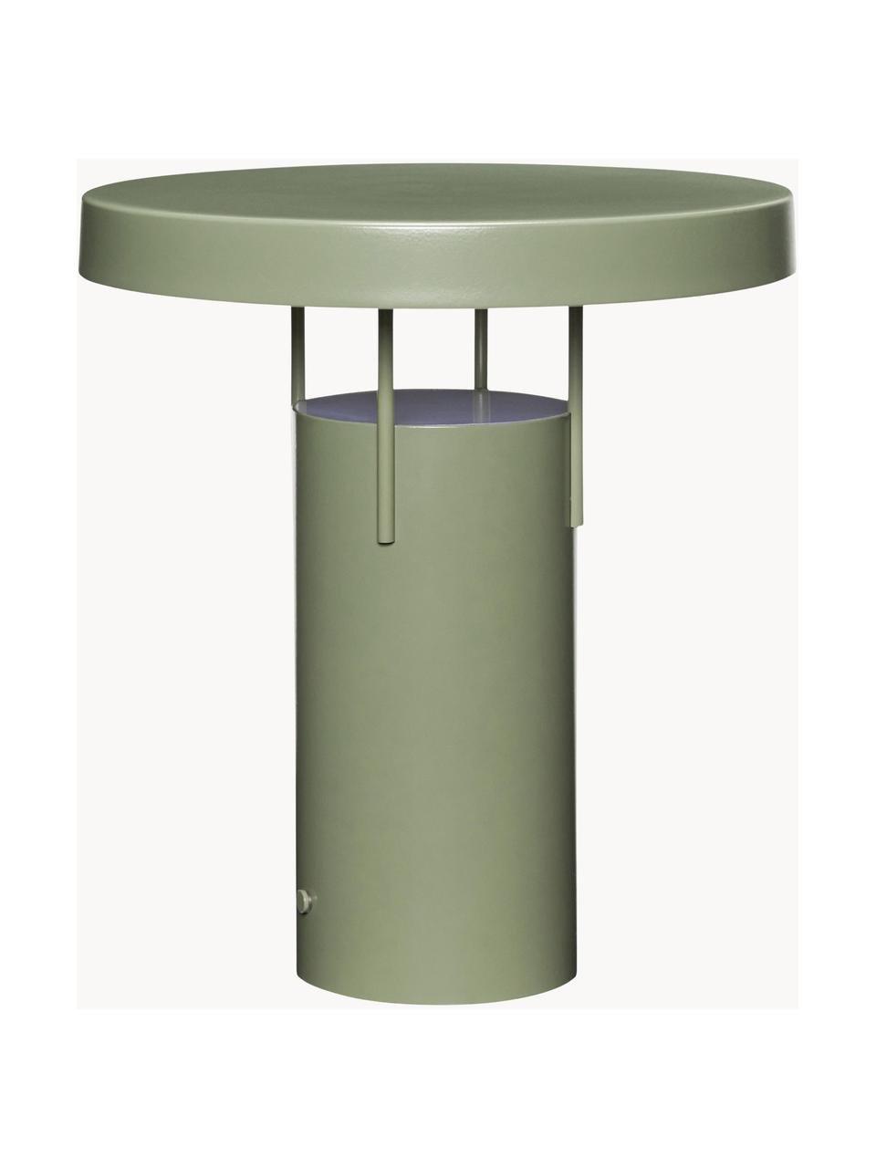 Lámpara de mesa para exterior LED regulable táctil Bring Me, Acero recubierto, Verde, Ø 25 x Al 28 cm