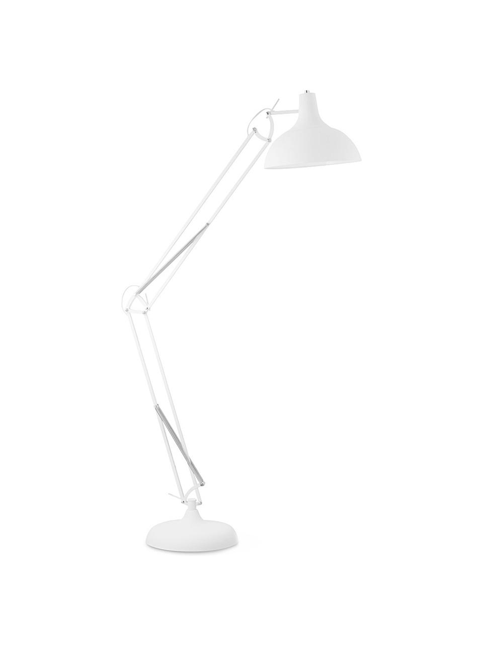 Velká lampa na čtení Job, Bílá, černá, Ø 38 cm, V 180 cm