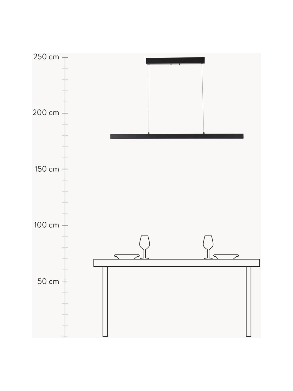 Závěsné LED svítidlo Hyperion, Černá, Š 120 cm, V 5 cm