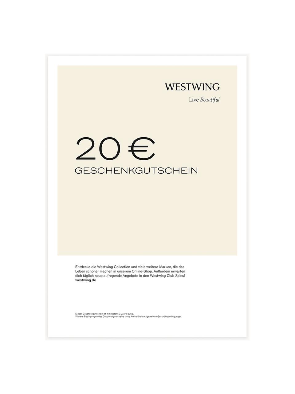 Gutschein zum Ausdrucken, Digitaler Gutschein zum selbst Ausdrucken und sofort verwenden! 
Nach Zahlungseingang erhalten Sie direkt eine E-Mail mit dem Link zu Ihrem Gutschein. Sie können einfach die PDF-Datei abspeichern und ausdrucken., Cremeweiß, Schwarz, 20