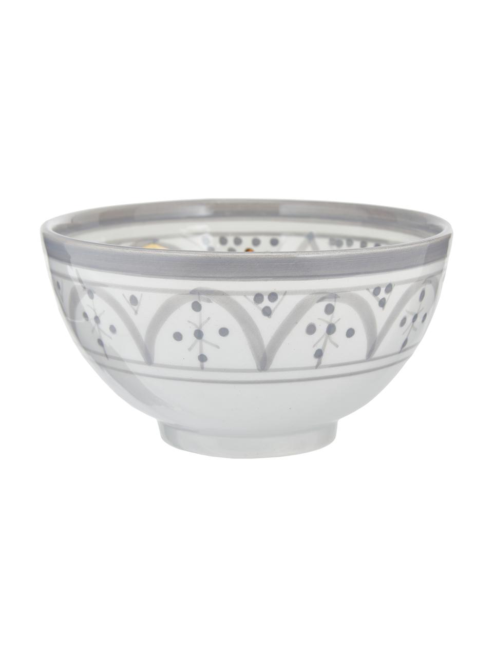 Ručně vyrobená marocká miska Moyen, Ø 15 cm, Keramika, Světle šedá, krémová, zlatá, Ø 15 cm, V 9 cm