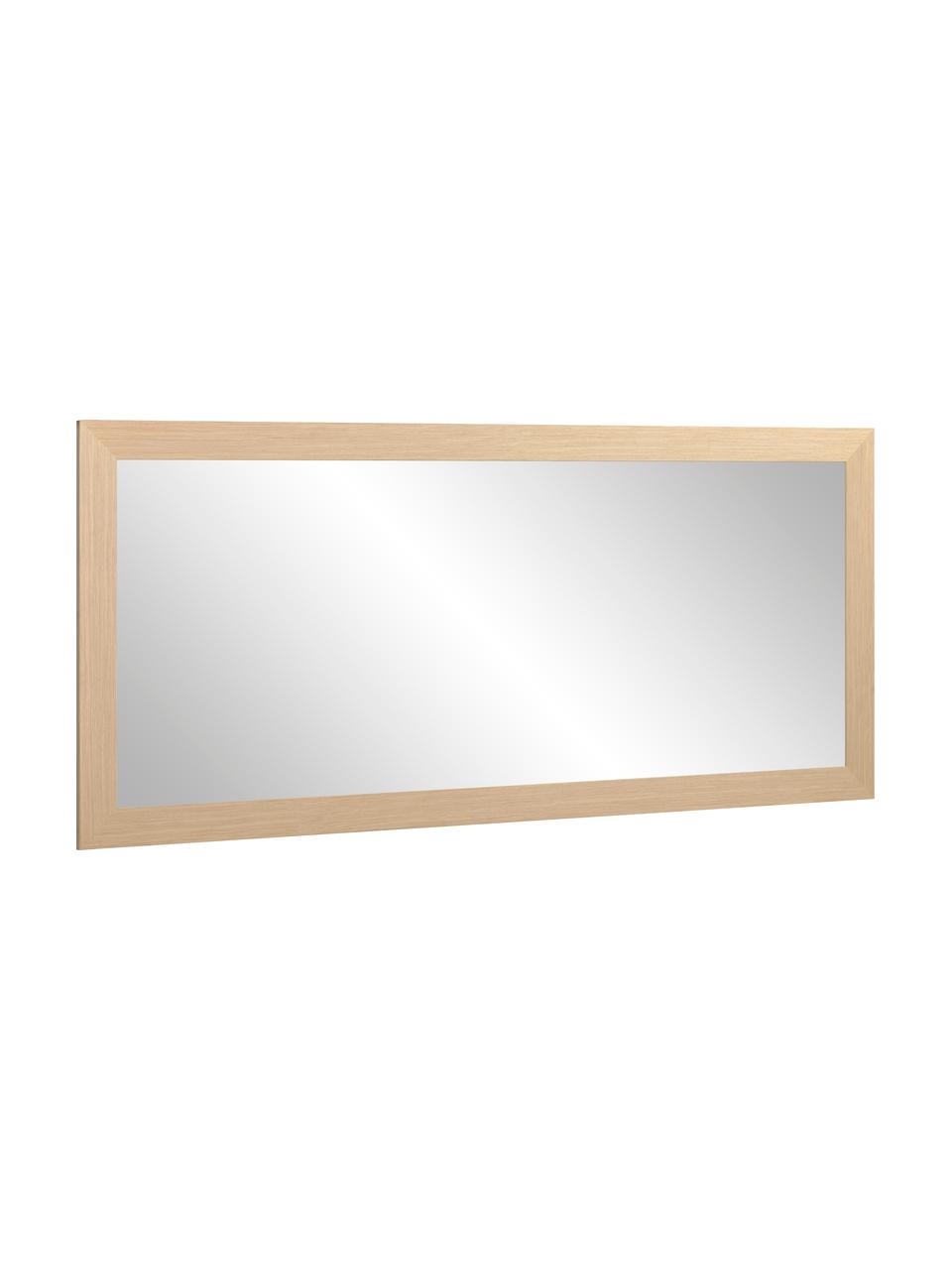 Miroir mural avec cadre en bois Yvaine, Beige, larg. 81 x haut. 181 cm