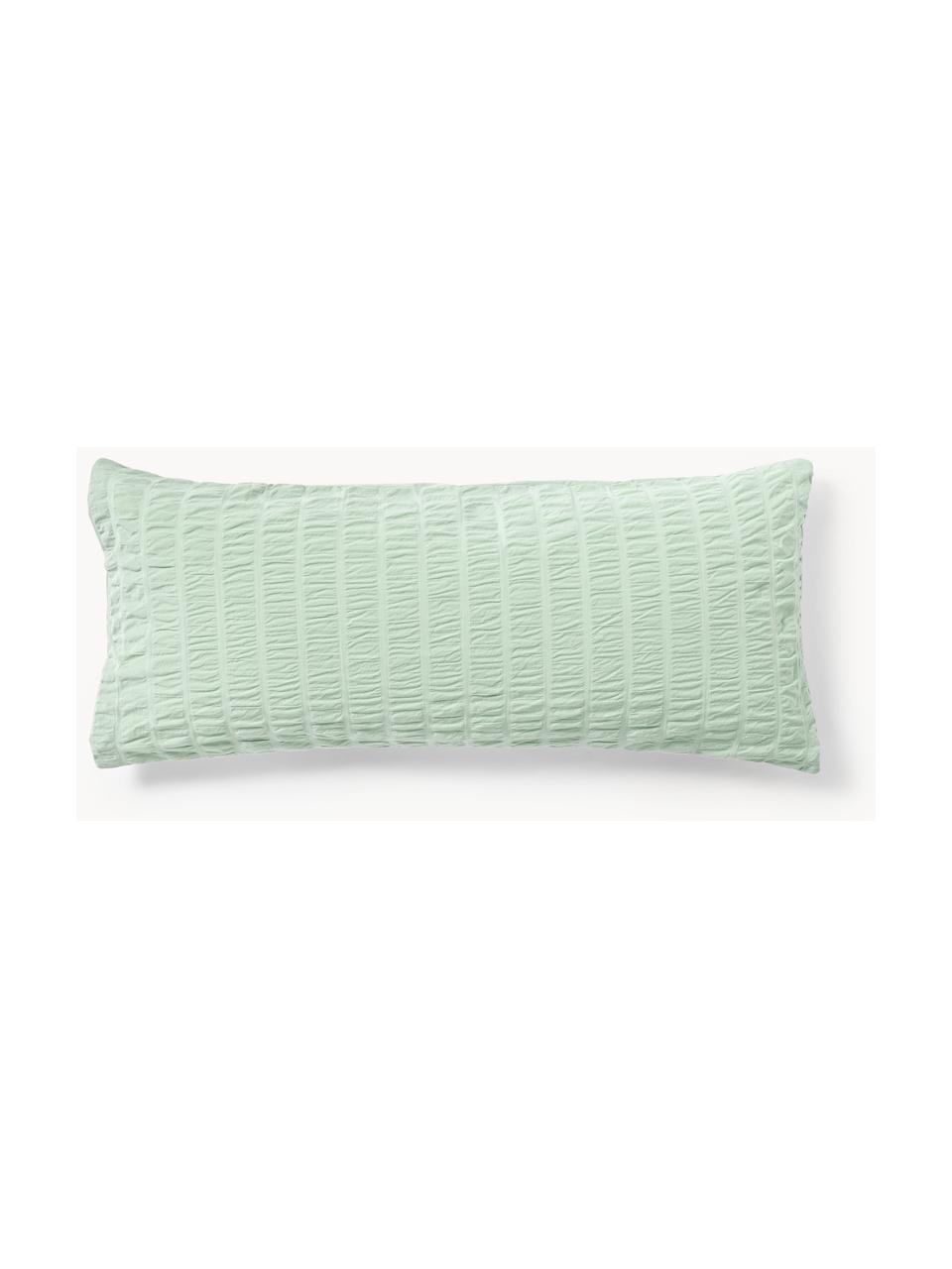 Funda de almohada de sirsaca Esme, Parte superior: sirsaca Densidad de hilo , Reverso: Renforcé Densidad de hilo, Verde salvia, An 45 x L 110