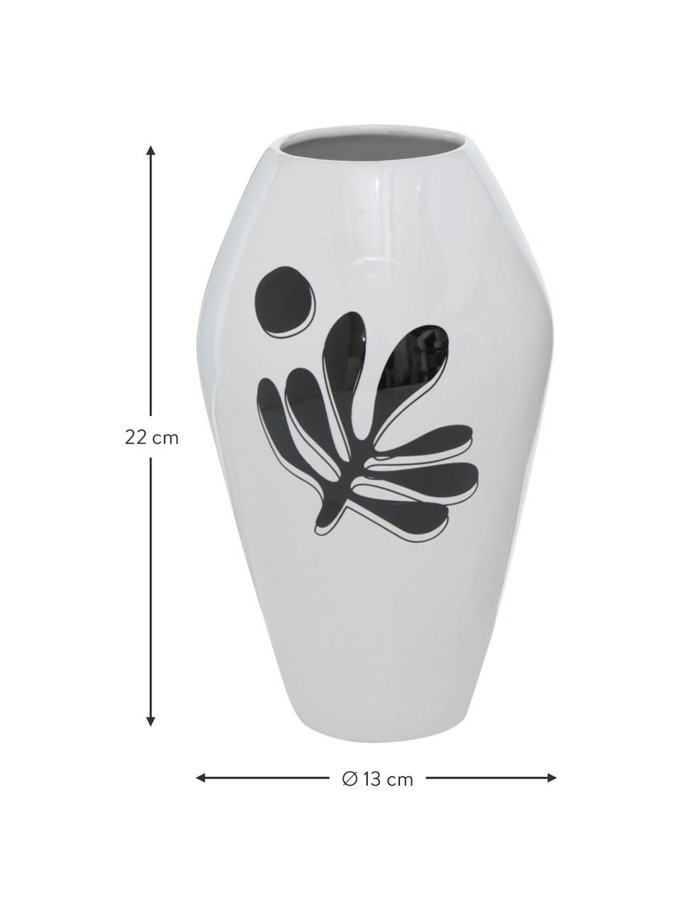 Komplet wazonów z dolomitu Matty, 2 elem., Dolomit, Biały, czarny, Ø 13 x W 22 cm