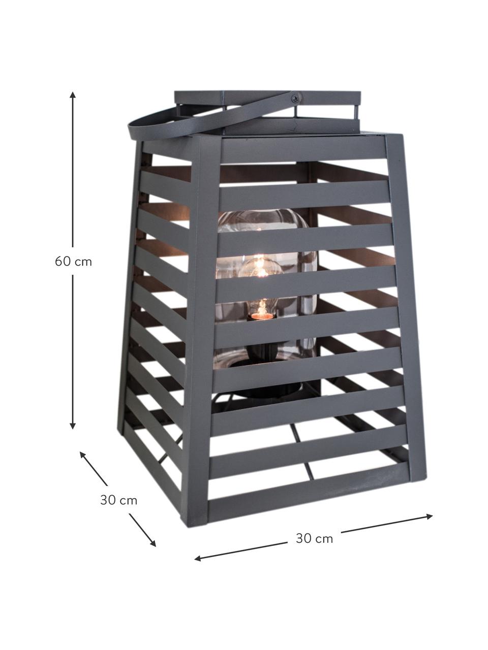 Bodenleuchte Yankton mit Stecker, Leuchte: Metall, pulverbeschichtet, Grau, B 30 x H 60 cm