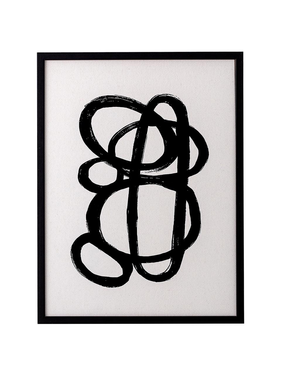 Gerahmter Digitaldruck Doris, Rahmen: Kiefernholz, Bild: Digitaldruck auf Papier, Front: Glas, Schwarz, B 32 x H 42 cm