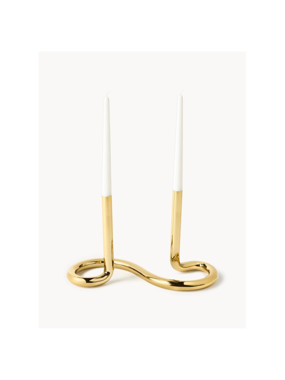 Candelabro grande Mars, Metal, Dorado brillante, An 38 x Al 22