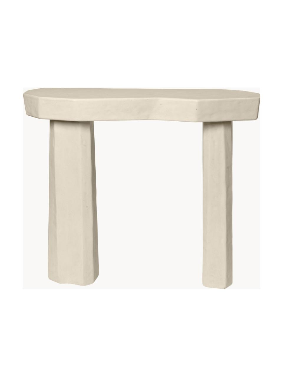 Console en béton Staffa, Béton, renforcé de verre, Blanc cassé, mat, larg. 101 x haut. 85 cm