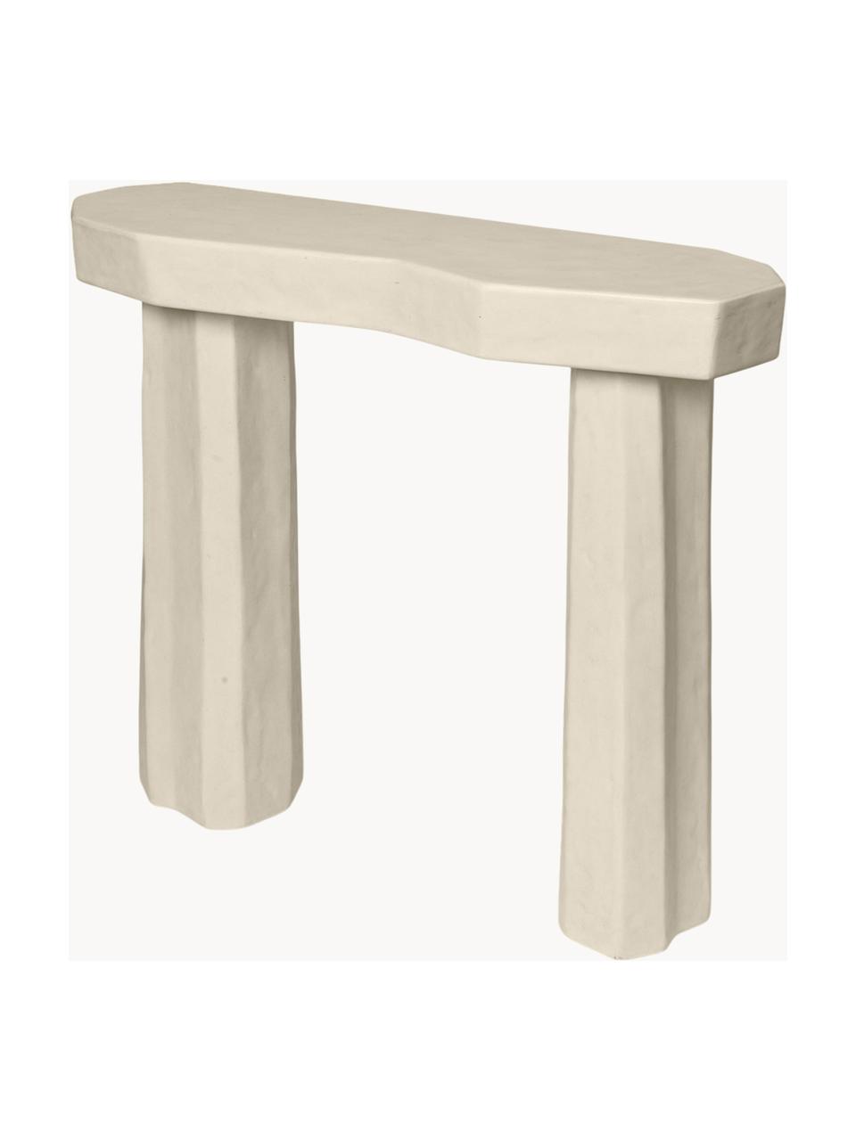 Console en béton Staffa, Béton, renforcé de verre, Blanc cassé, mat, larg. 101 x haut. 85 cm