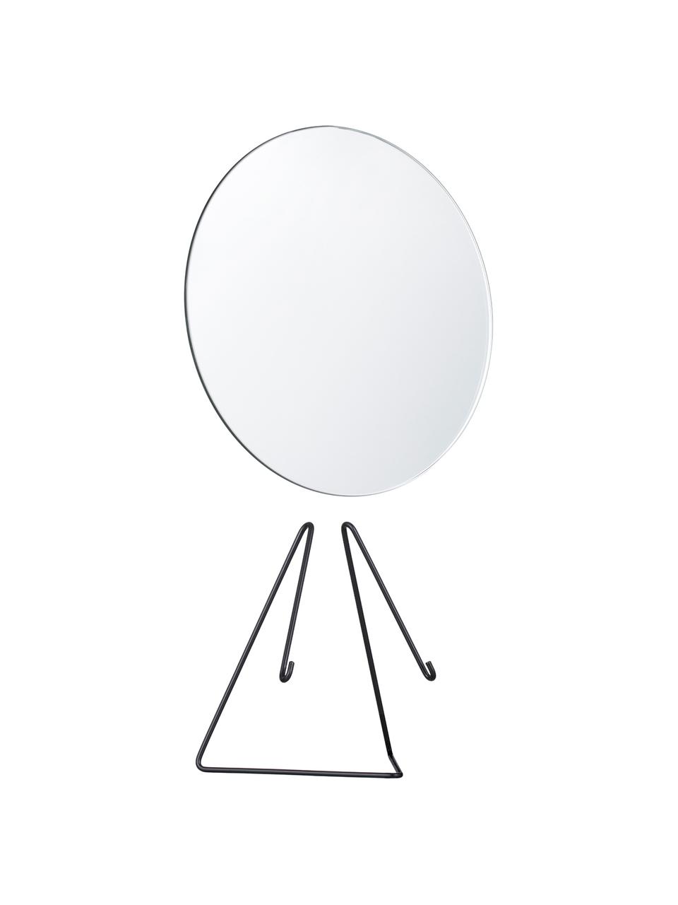 Specchio cosmetico con cornice in acciaio nero Standing Mirror, Superficie dello specchio: lastra di vetro, Nero, Larg. 20 x Alt. 23 cm