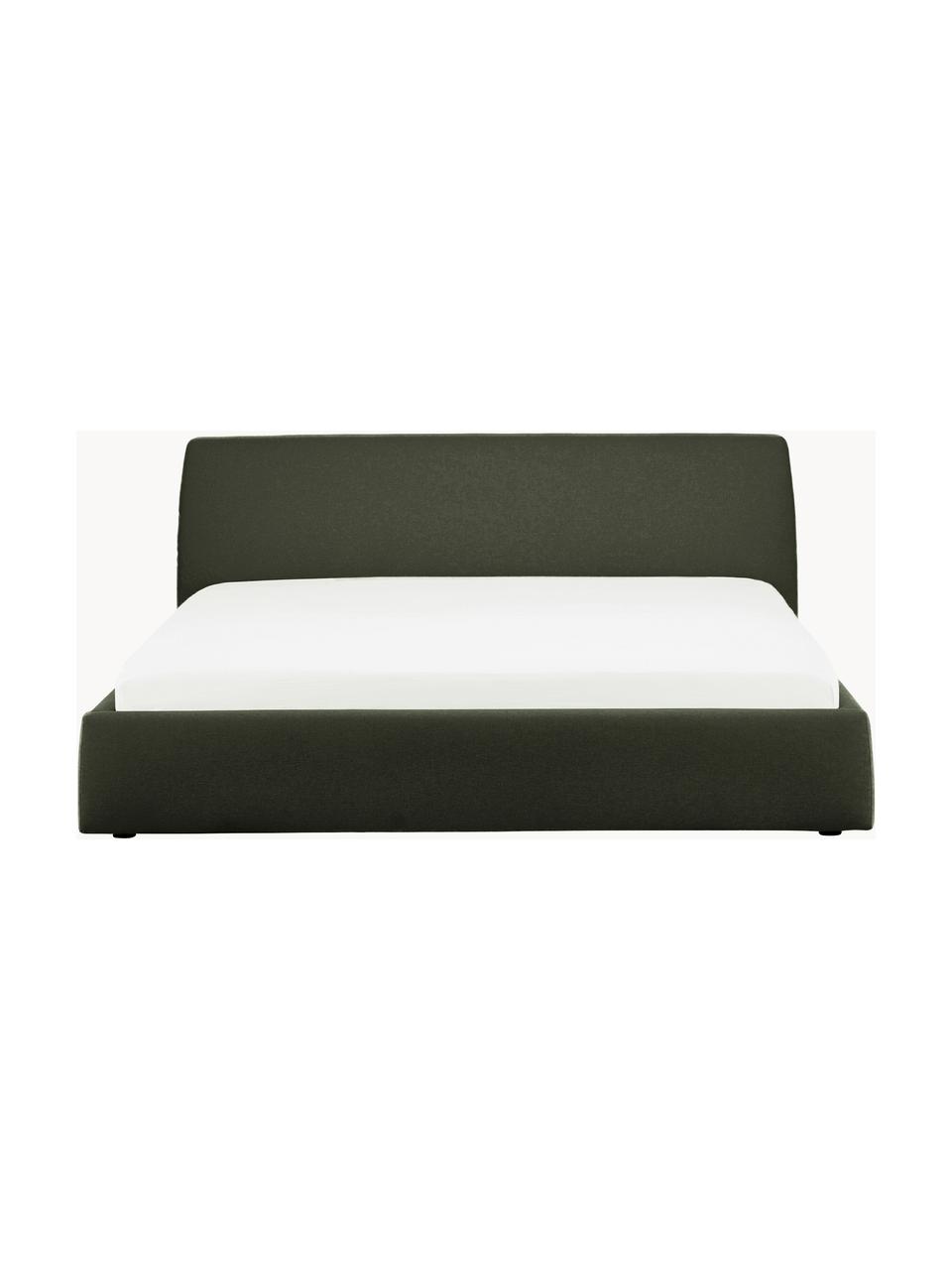 Čalouněná postel Cloud, Olivově zelená, Š 140 cm, D 200 cm