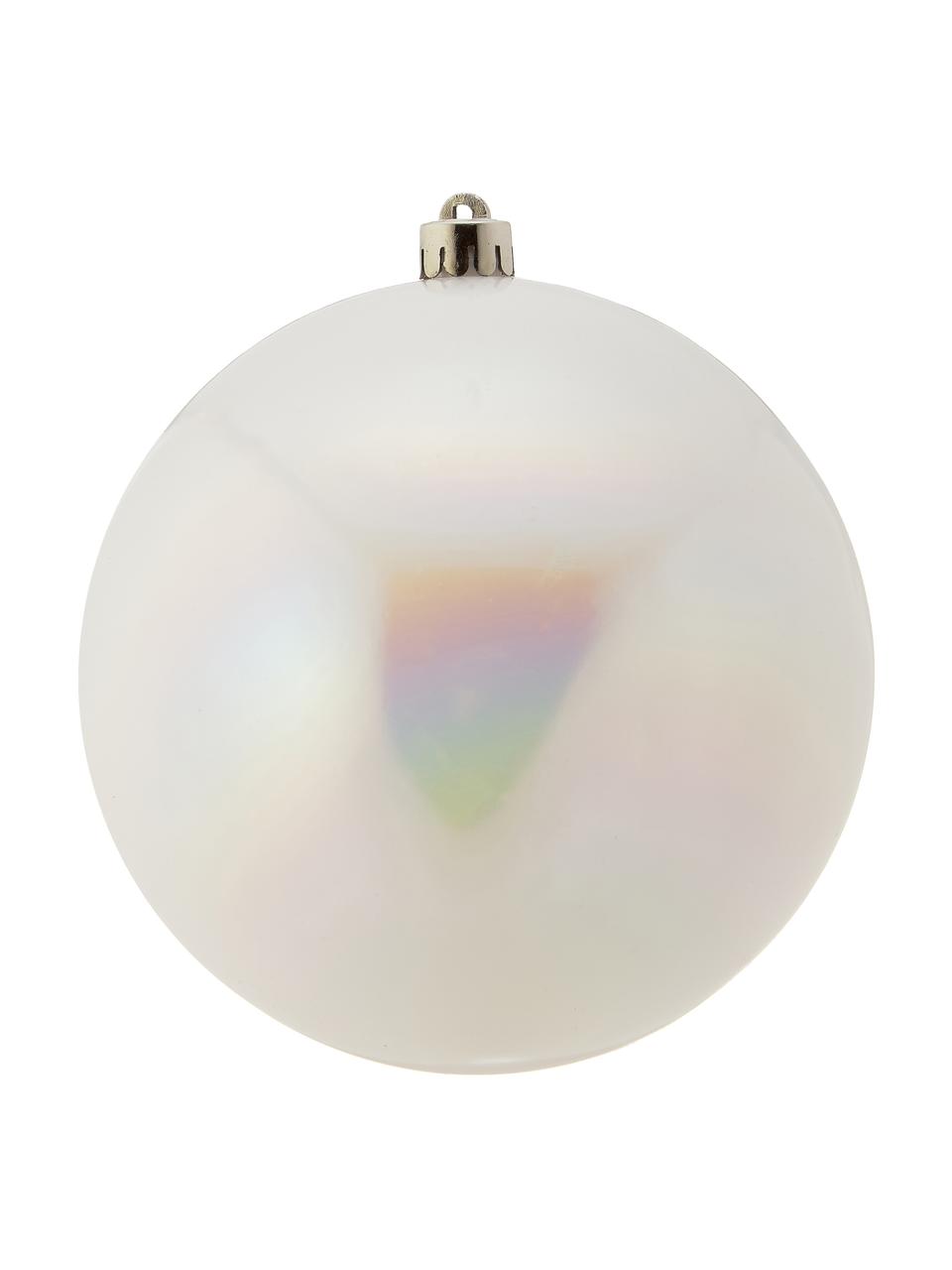 Bruchfeste Weihnachtskugel Stix, Bruchfester Kunststoff, Weiß, Mehrfarbig, Ø 14 cm