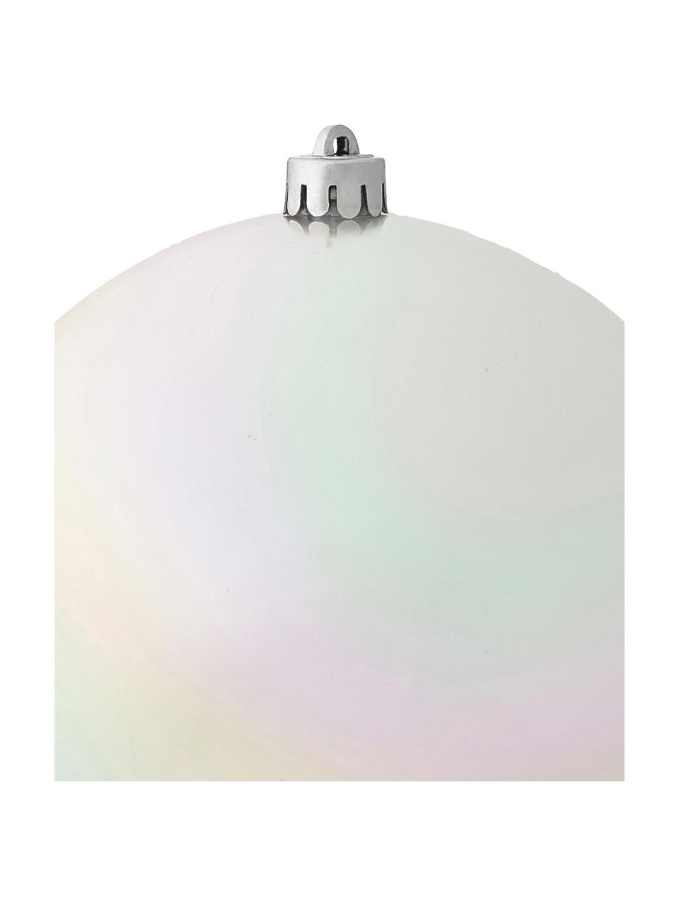 Bola de Navidad irrompibles Stix, Plástico irrompible, Blanco, multicolor, Ø 14 cm, 2 uds.
