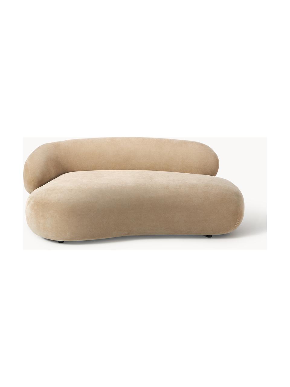 Sofa Alba (2-Sitzer), Bezug: 97% Polyester, 3% Nylon D, Gestell: Massives Fichtenholz, Bir, Füße: Kunststoff Dieses Produkt, Webstoff Beige, B 185 x T 114 cm, Rückenlehne links