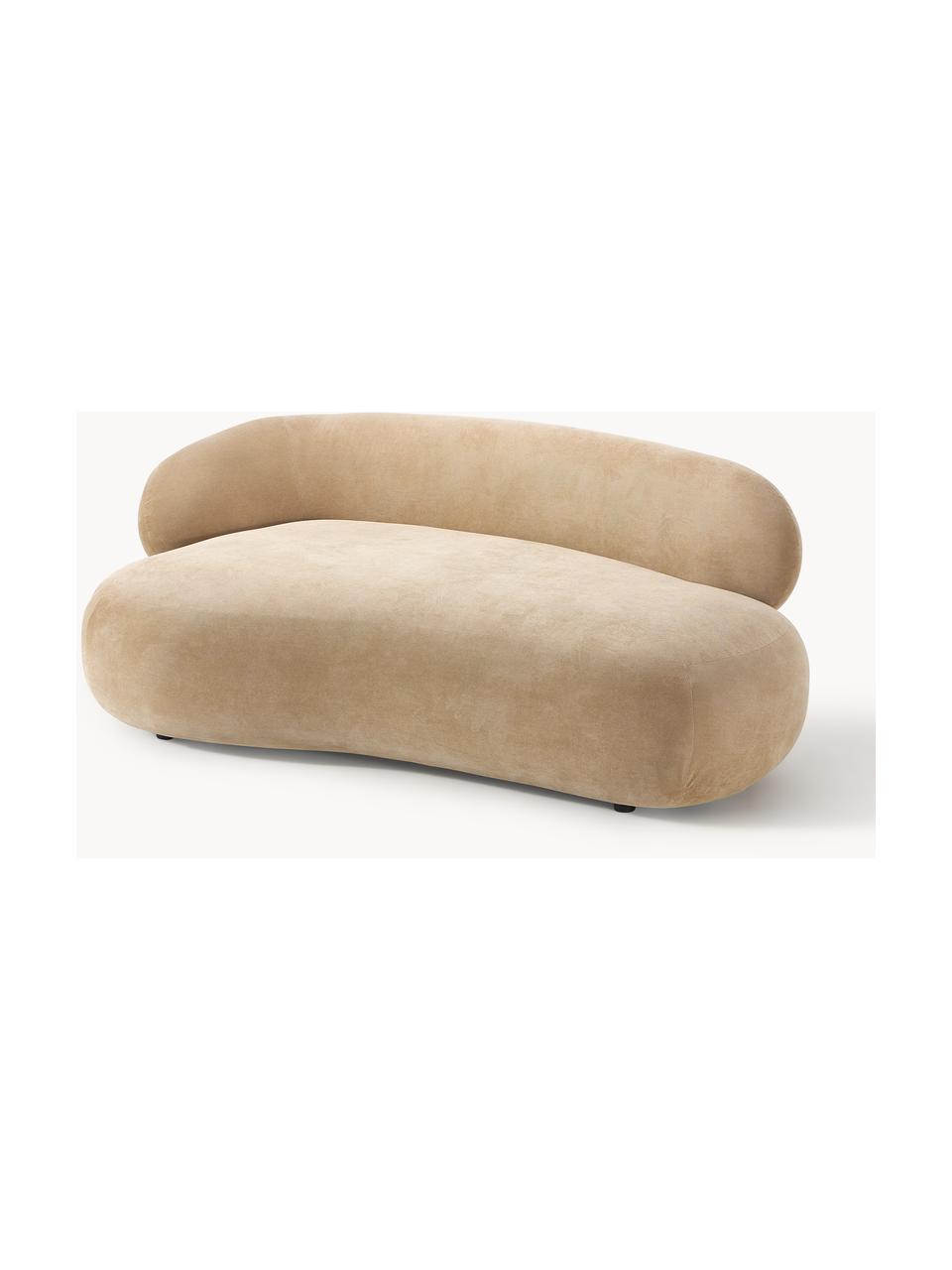 Sofa Alba (2-Sitzer), Bezug: 97% Polyester, 3% Nylon D, Gestell: Massives Fichtenholz, Bir, Füße: Kunststoff Dieses Produkt, Webstoff Beige, B 185 x T 114 cm, Rückenlehne links