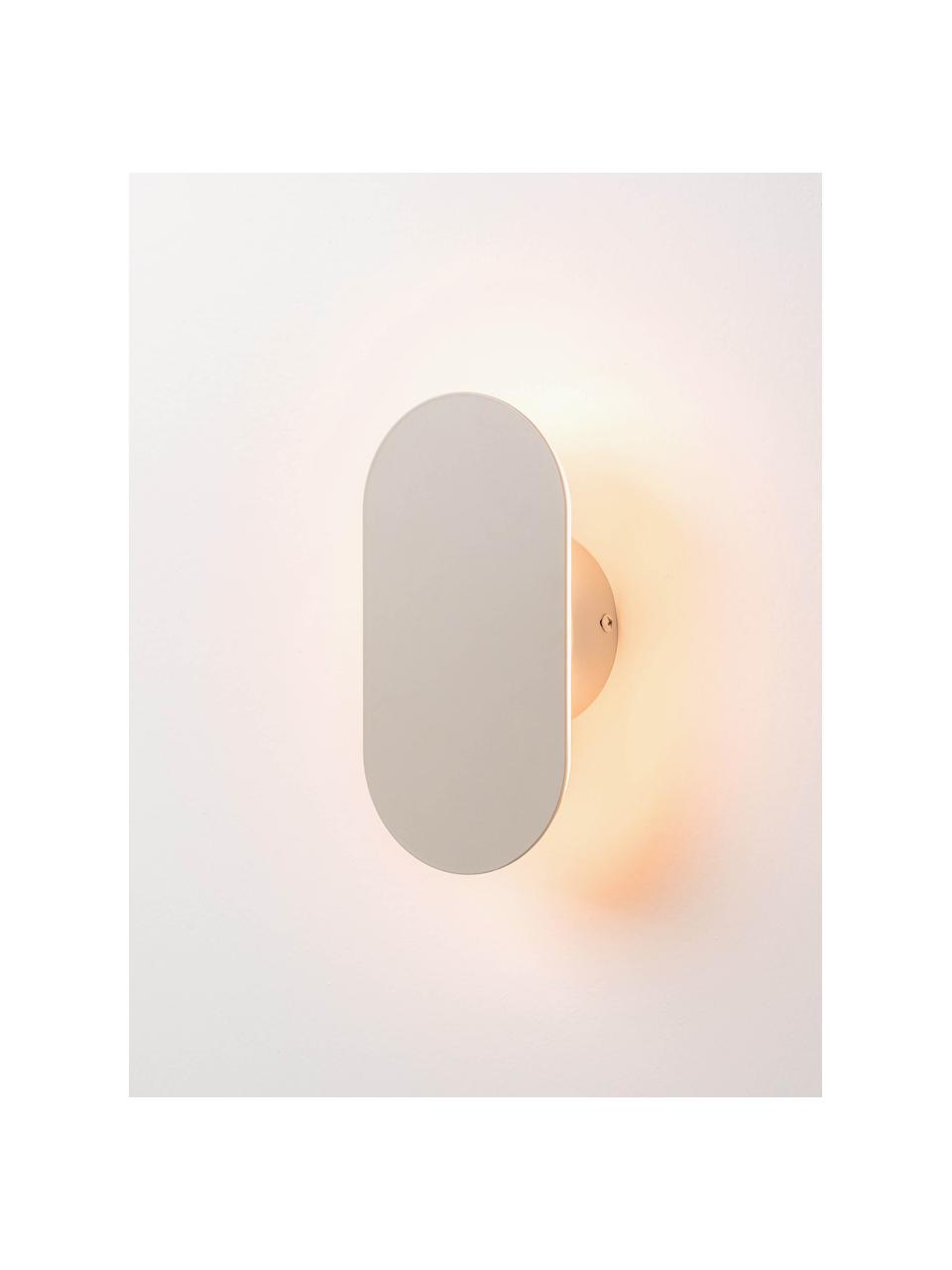 Dimbare outdoor LED wandlamp Mini, Gecoat metaal, Gebroken wit, B 10 x H 20 cm