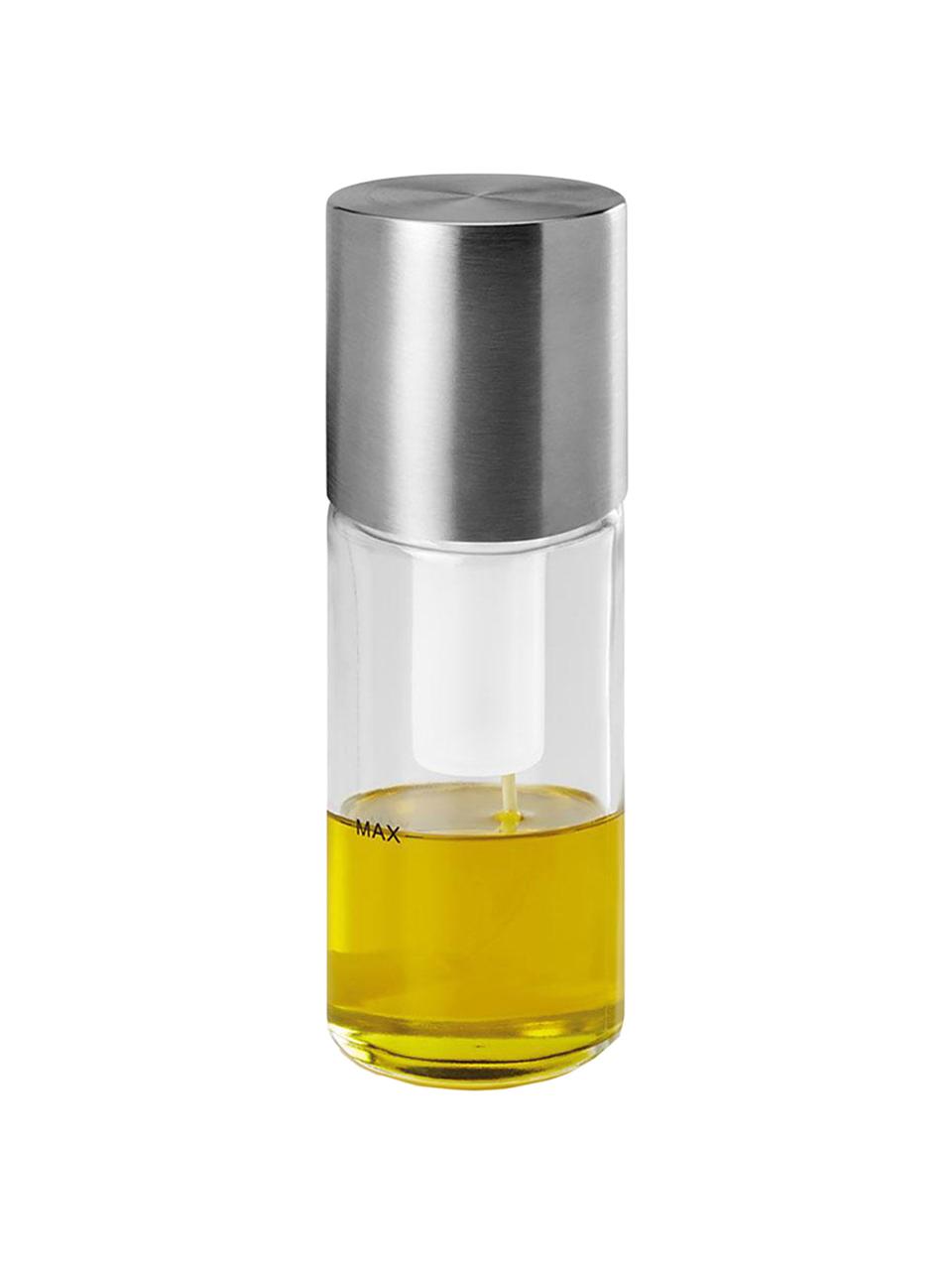 Spray de aceite y vinagre Bruno, Vidrio, acero inoxidable, Plateado, transparente, Ø 5 x Al 16 cm