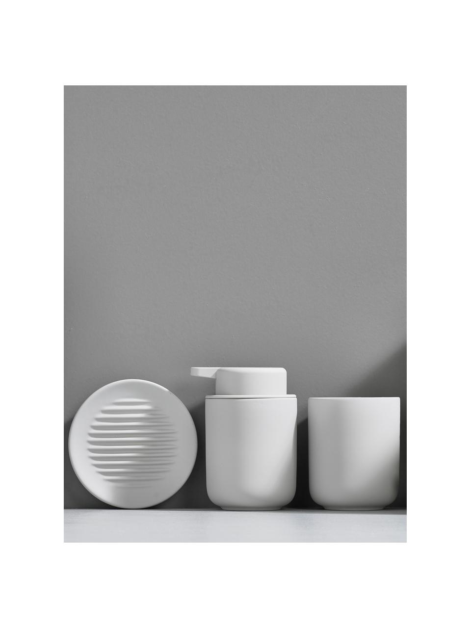 Porte-savon en porcelaine Ume, Porcelaine, Blanc, Ø 12 x haut. 3 cm