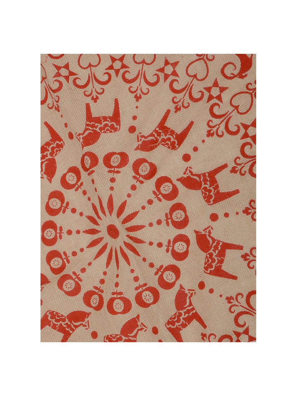 Tapis protection sapin de Noël Lily, Jute, rouge