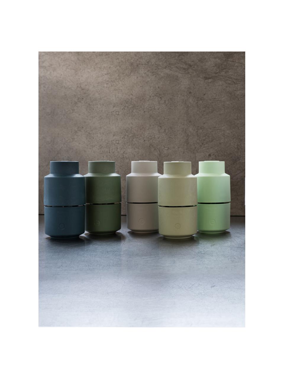 Molinillo Billund, Estructura: biocompuesto, Grinder: cerámica, Verde oscuro, Ø 6 x Al 12 cm