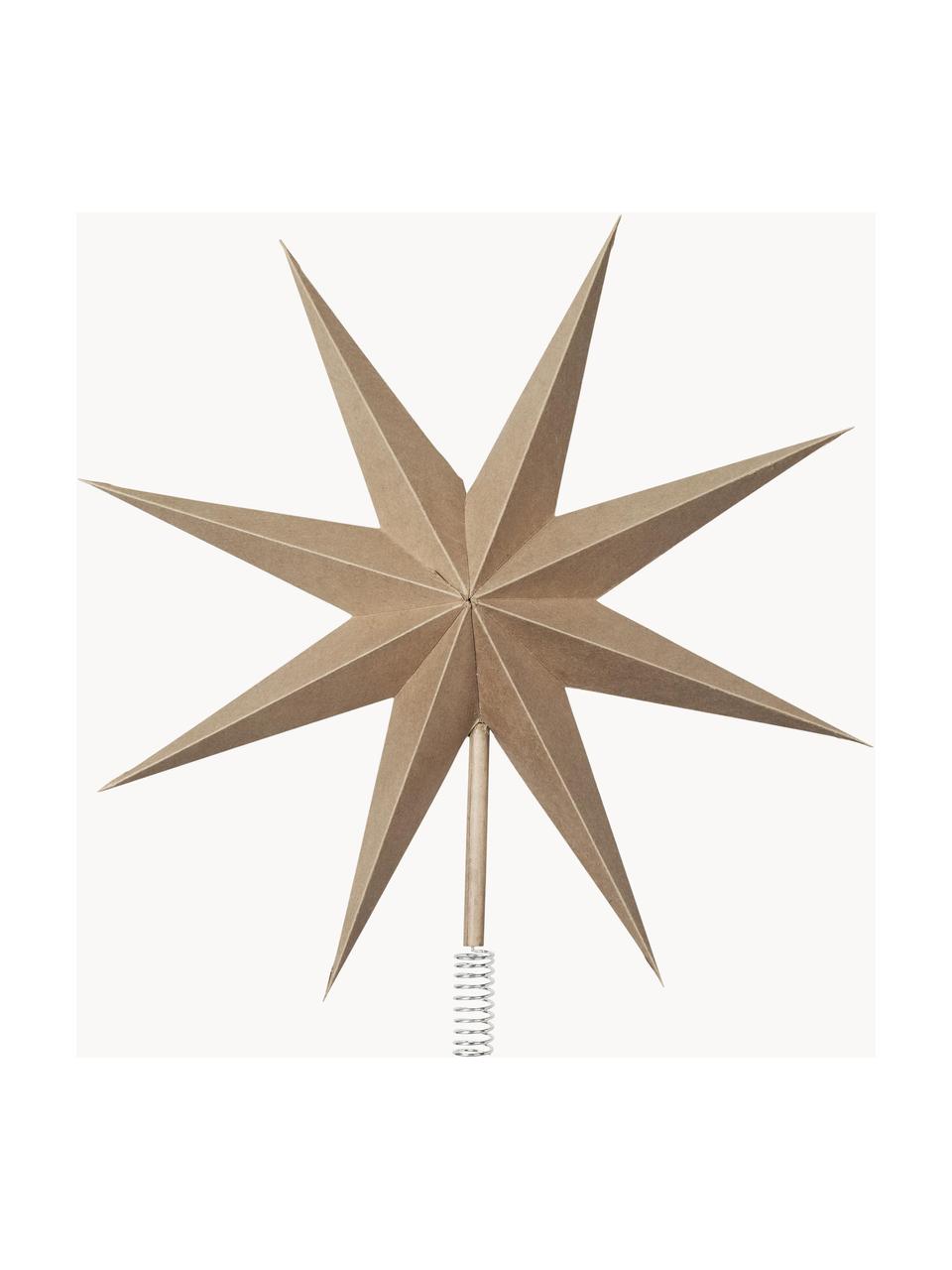 Estrella Árbol de Navidad Top, Papel, Beige, Ø 30 cm