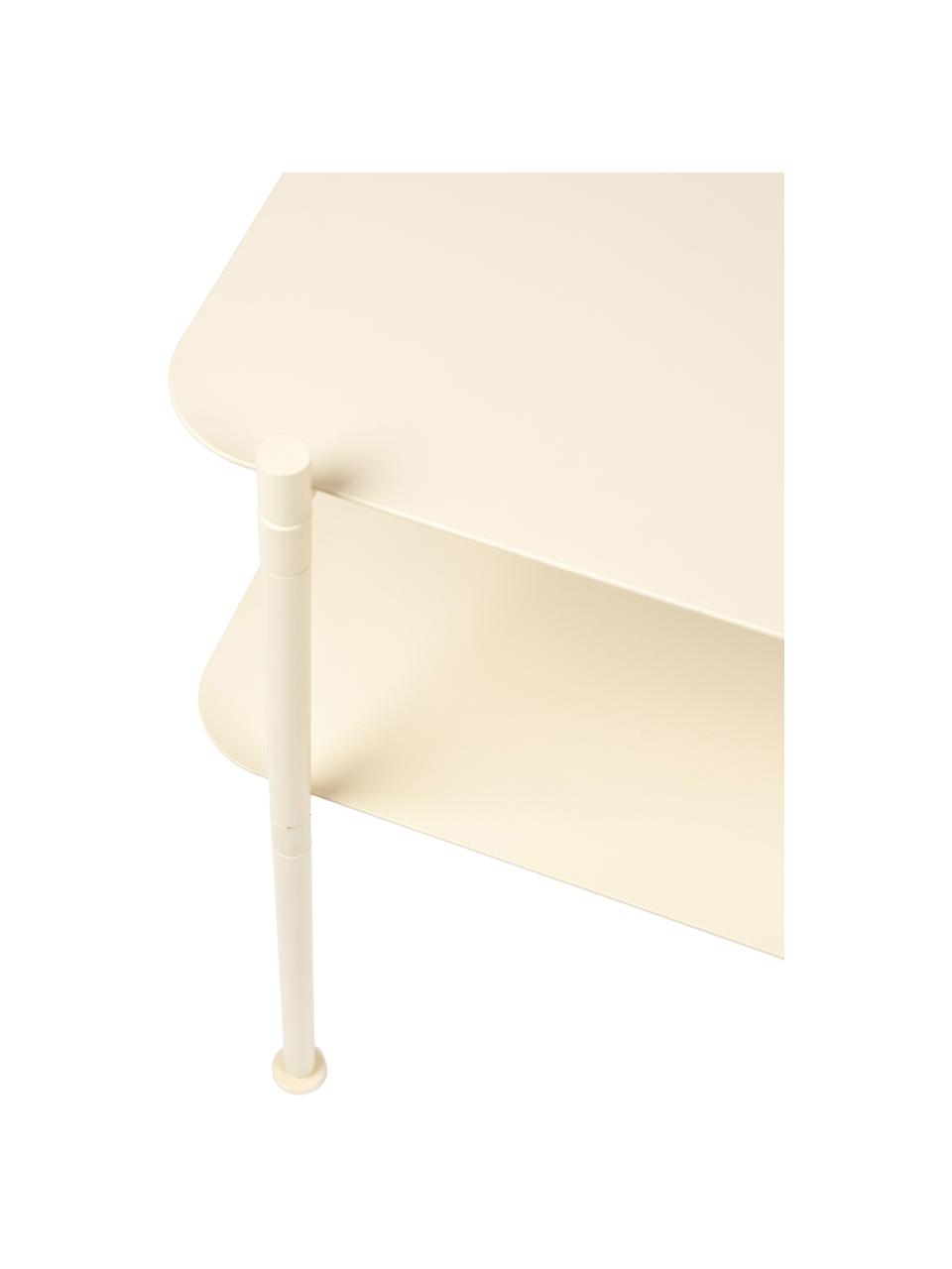 Console en métal River, Acier, enduit, Beige, larg. 50 x haut. 62 cm
