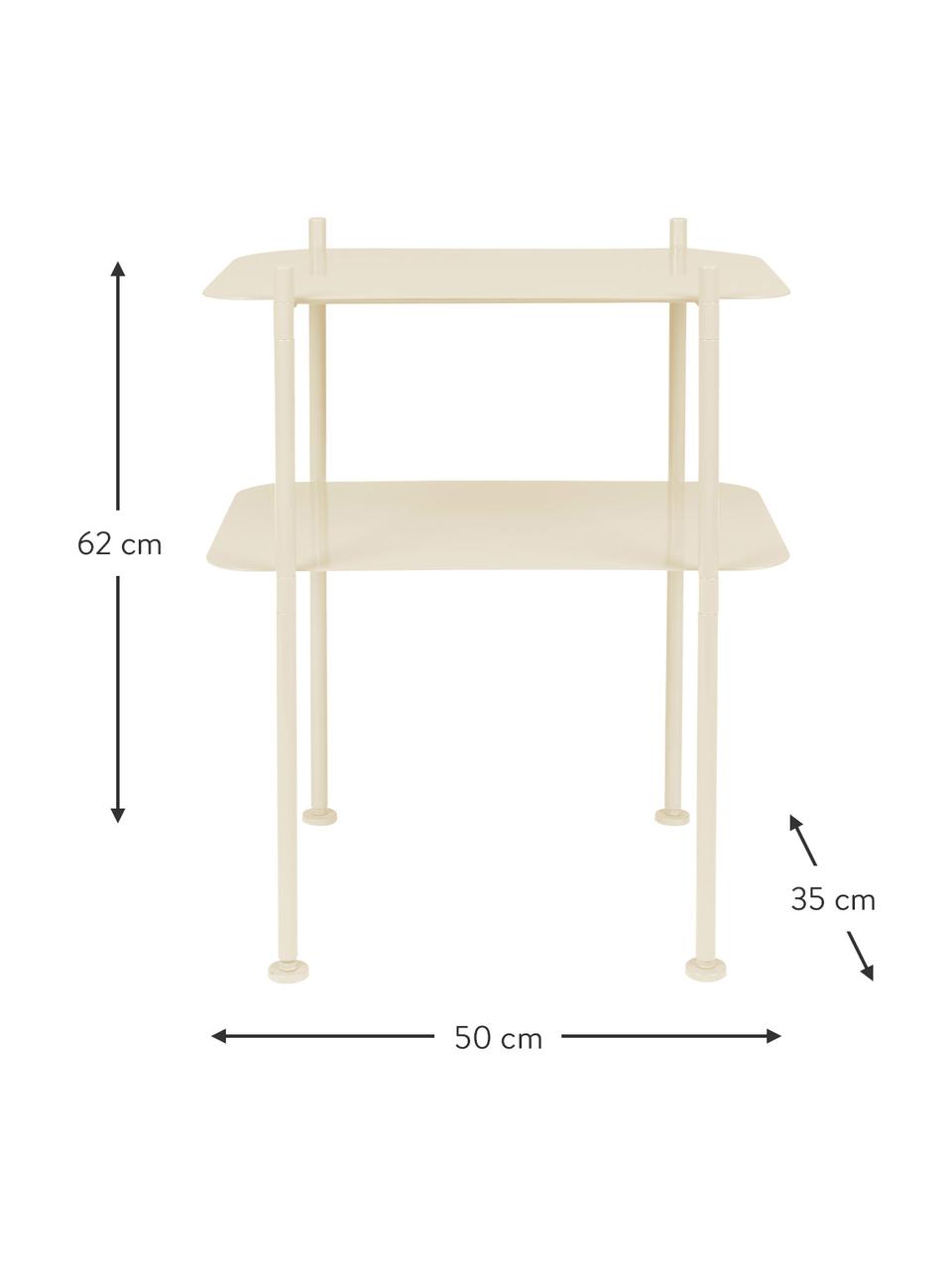 Consola de metal River, Metal recubierto, Beige, An 50 x Al 62 cm