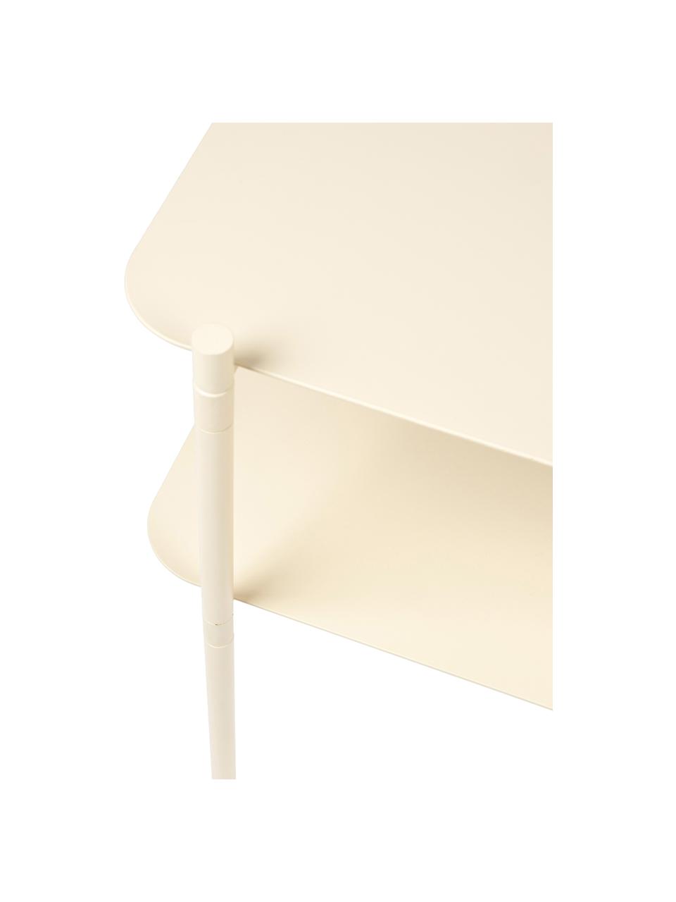 Console en métal River, Acier, enduit, Beige, larg. 50 x haut. 62 cm