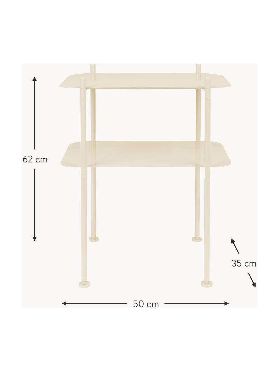 Metalen sidetable River, Gecoat metaal, Beige, B 50 x H 62 cm