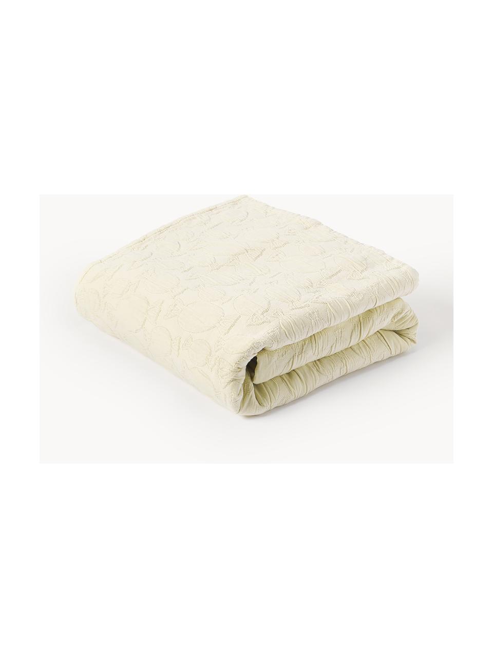 Copriletto in cotone jacquard Candy, 100% cotone

Il materiale utilizzato in questo prodotto è testato per le sostanze nocive e certificato secondo lo STANDARD 100 by OEKO-TEX®, 6457CIT, CITEVE., Giallo chiaro, Larg. 180 x Lung. 250 cm